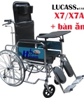 Hình ảnh: Xe lăn đa năng có bô ngả nằm bàn ăn X7/X7A bàn ăn