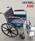 Hình ảnh: Xe lăn Lucass X9B vải kẻ bánh đúc