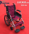 Hình ảnh: Xe lăn du lịch nhỏ gọn Lucass X63L tím