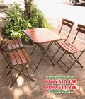 Hình ảnh: bàn ghế cafe giá rẻ gỗ sắt ngoài trời