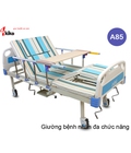 Hình ảnh: Giường bệnh nhân 4 tay quay đa chức năng Akiko A85 có bô, bàn ăn, chậu gội đầu