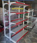 Hình ảnh: Kệ Siêu Thị Đơn Lưng Lưới Cao 1.8m, Dài 1.2m, 5 Tầng Có Sẵn
