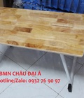 Hình ảnh: Bàn gỗ ghép chân gập được vào trong