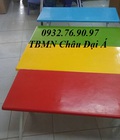 Hình ảnh: Bàn mặt nhựa nhập khẩu chân sắt trắng mầm non giá rẻ