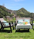 Hình ảnh: bàn ghế sofa sân vườn chất liệu gỗ cao cấp