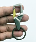 Hình ảnh: Móc treo chìa khóa xe hợp kim không gỉ màu xám vàng MK018