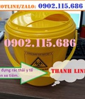 Hình ảnh: Xô đựng chất thải y tế, xô đựng bông băng gạc, xô đựng vỏ kim tiêm xi lanh, xô đựng rác thải y tế, xô rác để trên xe tiê