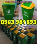 Hình ảnh: Thùng rác nhựa nắp bập bênh 60L