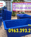 Hình ảnh: Bồn nhựa xanh công nghiệp, thùng nhựa chữ nhật dung tích lớn, thùng nhựa tròn