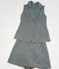 Hình ảnh: Bộ Vest sát nách quần ngắn sọc caro nữ thời trang tự thiết kế Set 2 Vest