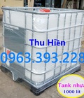 Hình ảnh: Thùng chứa hóa chất giá rẻ, tank nhựa IBC 1000 lít giá rẻ, bồn nhựa 1 khối có khung thép