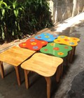 Hình ảnh: Bàn gỗ mộc tự nhiên cho bé yêu