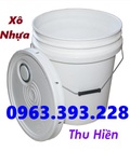 Hình ảnh: Vỏ thùng sơn, xô sơn màu trắng, xô nhựa đựng hóa chất