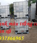 Hình ảnh: Bán bồn nhựa cũ đựng nước, tank nhựa đựng hóa chất, tank nhựa 1000l, bồn nhựa màu trắng có khung thép bao quanh