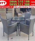 Hình ảnh: Bàn ghế mây nhựa thanh lý giá rẻ Vĩnh Long
