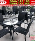 Hình ảnh: Bàn ghế cafe nhựa giả mây thanh lý giá rẻ tại xưởng HCM