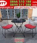 Hình ảnh: Bàn ghế cafe sân vườn - Ghế sắt dày sơn tĩnh điện