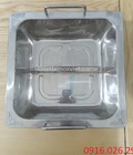 Hình ảnh: Nồi lẩu inox 2 ngăn dạng vuông dành cho nhà hàng