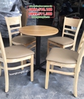 Hình ảnh: bàn ghế cafe gỗ nệm giá rẻ ghế cabin giá rẻ