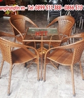 Hình ảnh: Bàn ghế cafe nhựa giả mây giả rẻ dùng cho quán Đồng Nai