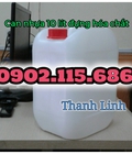 Hình ảnh: Can nhựa đựng hóa chất, can nhựa HPDE đựng hóa chất, can 10 lít, can đựng hóa chất 10 lít, can nhựa trắng, can nhựa xanh