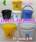 Hình ảnh: Xô đựng rác thải y tế, xô đựng vật sắc nhọn y tế, xô đựng kim tiêm y tế, xô y tế nắp xoay