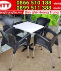 Hình ảnh: Bàn ghế cafe nhựa đúc chân inox giá tốt Cần Thơ