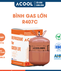 Hình ảnh: gas lạnh, điều hòa, máy lạnh Gas lạnh ACOOL R407C bình 11,3 kg