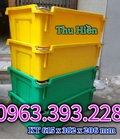 Hình ảnh: Thùng nhựa đặc có quai sắt, thùng nhựa công nghiệp, sóng nhựa bít A2, khay nhựa công nghiệp giá rẻ