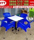 Hình ảnh: Bàn ghế cafe nhựa đúc giá rẻ Cần Thơ - Xưởng HCM
