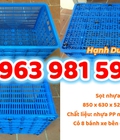 Hình ảnh: Sọt nhựa 8 bánh xe, sóng nhựa HS022