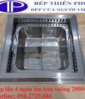 Hình ảnh: Bếp lẩu 4 ngăn âm bàn vuông Sinpo giá tốt