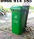 Hình ảnh: Thùng rác 120 lít L nắp kín có bánh xe