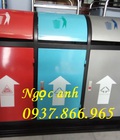 Hình ảnh: Mua thùng rác 3 ngăn đặt trong công viên, sản xuất thùng rác 3 ngăn tại hà nội, thùng rác tại siêu thị