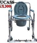 Hình ảnh: Ghế bô vệ sinh có bánh xe, để chân Lucass GX300