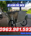Hình ảnh: Xe gom rác inox, xe đẩy rác inox