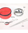 Hình ảnh: Bộ dụng cụ ăn inox 3 món cực nhỏ gọn