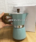 Hình ảnh: Ấm pha cà phê Moka 300 ml màu xanh pastel siêu đẹp