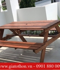 Hình ảnh: Băng ghế chữ A gỗ dầu ngoài trời