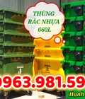 Hình ảnh: Thùng rác 4 bánh xe, thùng rác 660L