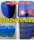 Hình ảnh: Can nhựa 20 lít đựng hóa chất, can nhựa 20 lít màu trắng, can nhựa 20 lít màu xanh, can nhựa mới, can nhựa HDPE nguyên s