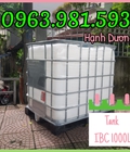 Hình ảnh: Bồn nhựa IBC 1000L, tank nhựa đựng hóa chất