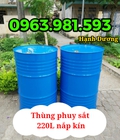 Hình ảnh: Thùng phuy sắt, phuy 220L nắp kín