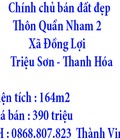 Hình ảnh: Bán đất hôn Quần Nham 2 ,xã Đồng Lợi, Triệu Sơn, Thanh Hóa miễn qc