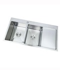 Hình ảnh: Chậu Rửa Chén Bát 2 Hố + 1 Bàn Inox 304 Chính Hãng