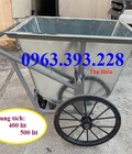 Hình ảnh: Xe gom rác bằng tôn, xe gom rác đẩy tay, xe thu gom rác đẩy tay 3 bánh