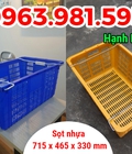Hình ảnh: Giỏ nhựa quai xách, sọt nhựa HS011