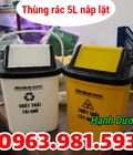 Hình ảnh: Thùng rác y tế nắp lật, xe tiêm y tế 5 lit