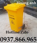 Hình ảnh: Sản xuất thùng rác nhựa HDPE tại hà nội, thùng rác 120l thiết kế chân đạp