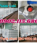 Hình ảnh: Thùng nhựa, tank nhựa IBC 1000L, bồn nhựa mới , bồn IBC mới 100%, thùng nhựa 1000 lít tại Hà Nội, tank nhựa trắng có khu